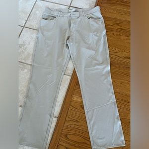 Peter Millar Mens Pants 38/32 Lightweight Khaki EUC SFPF